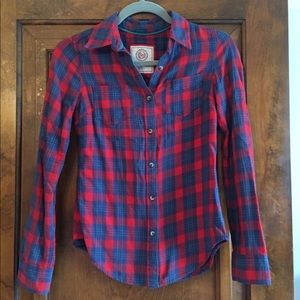 Plaid button down shirt